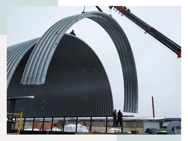 Полукруглые ангары в Самаре